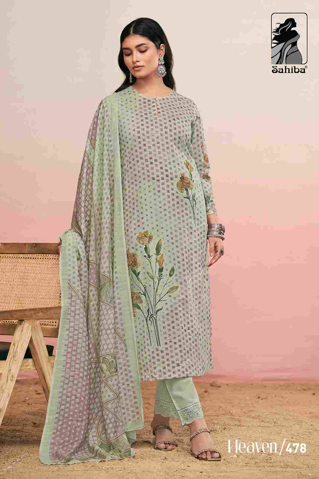 Heaven By Sahiba Fabrics Beautiful Festive Suits Colorful Stylish Fancy Casual Wear & Ethnic Wear Pure Lawn Cotton Dresses At Wholesale Price