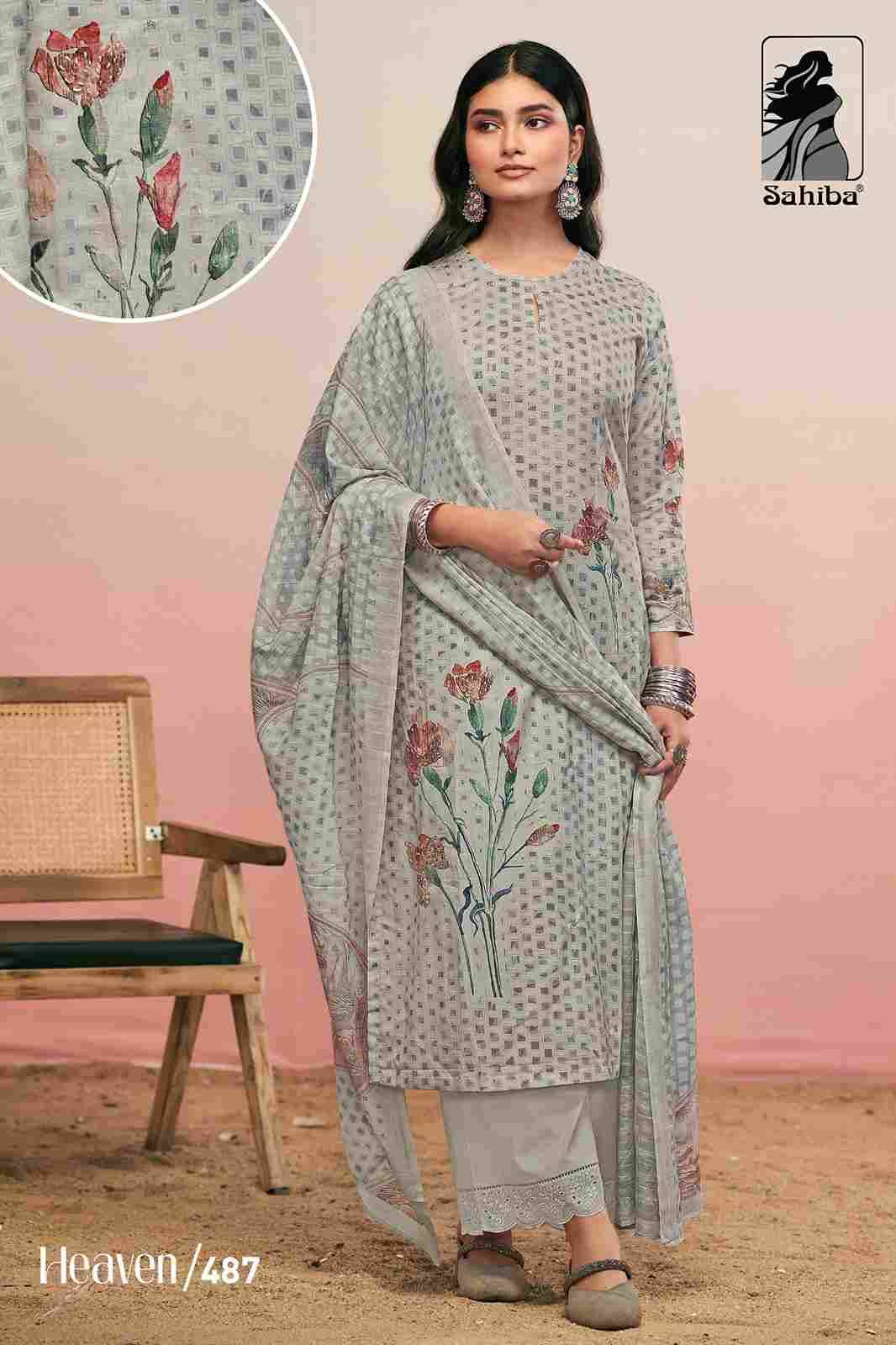 Heaven By Sahiba Fabrics Beautiful Festive Suits Colorful Stylish Fancy Casual Wear & Ethnic Wear Pure Lawn Cotton Dresses At Wholesale Price