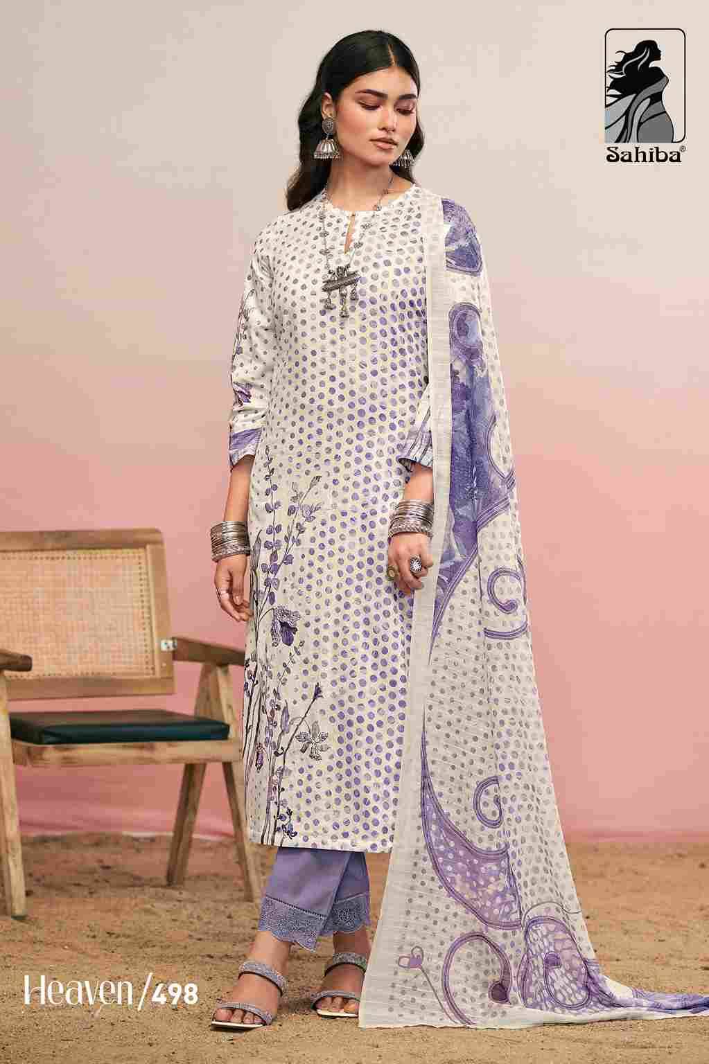 Heaven By Sahiba Fabrics Beautiful Festive Suits Colorful Stylish Fancy Casual Wear & Ethnic Wear Pure Lawn Cotton Dresses At Wholesale Price