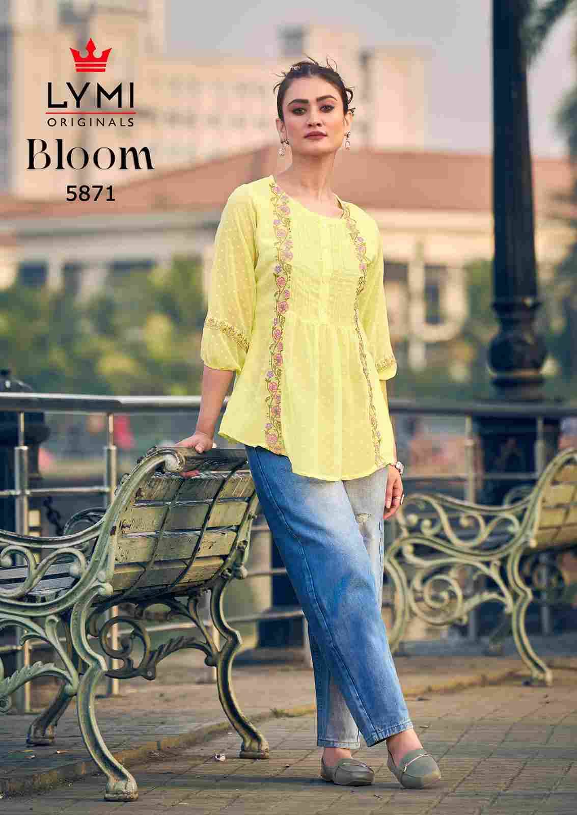 Bloom By Lymi Originals 5871 To 5876 Series Designer Stylish Fancy Colorful Beautiful Party Wear & Ethnic Wear Collection Georgette Tops At Wholesale Price