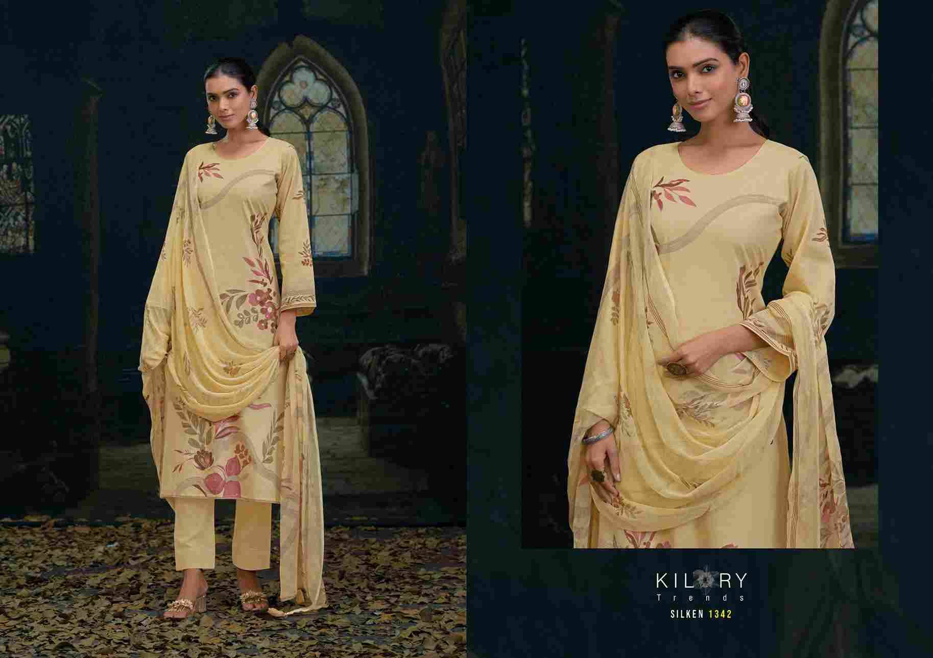Silken By Kilory 1341 To 1344 Series Beautiful Festive Suits Colorful Stylish Fancy Casual Wear & Ethnic Wear Pure Lawn Cotton Dresses At Wholesale Price