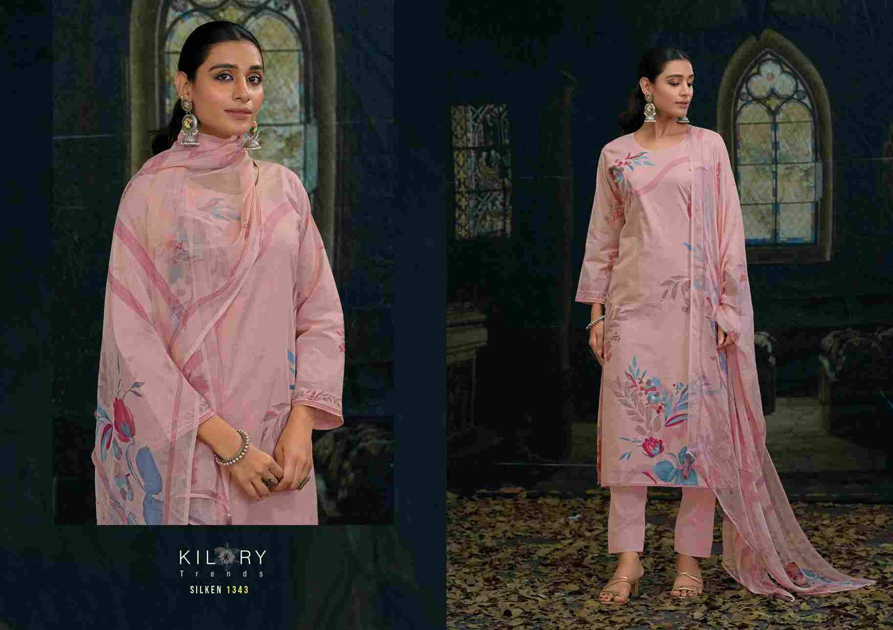 Silken By Kilory 1341 To 1344 Series Beautiful Festive Suits Colorful Stylish Fancy Casual Wear & Ethnic Wear Pure Lawn Cotton Dresses At Wholesale Price