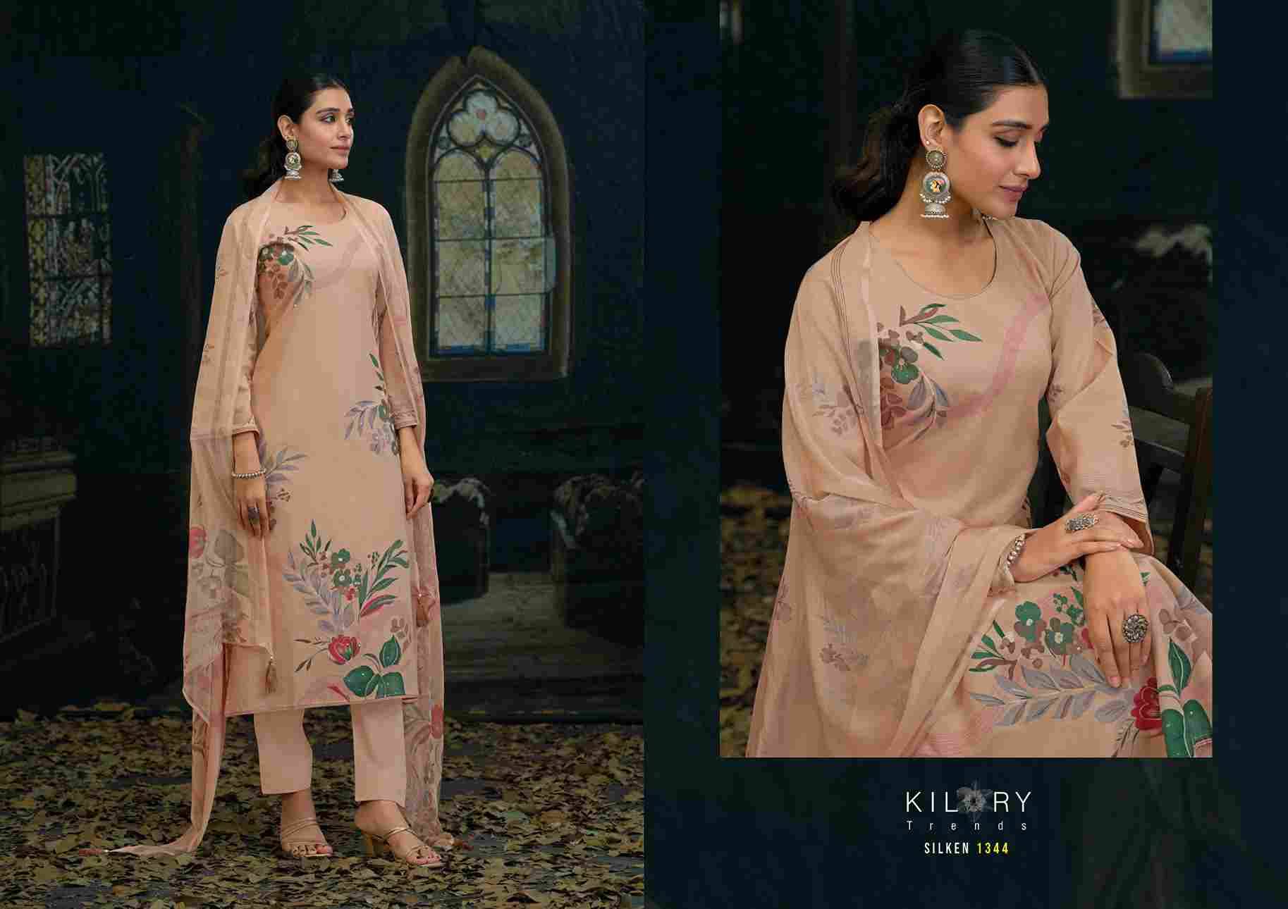 Silken By Kilory 1341 To 1344 Series Beautiful Festive Suits Colorful Stylish Fancy Casual Wear & Ethnic Wear Pure Lawn Cotton Dresses At Wholesale Price