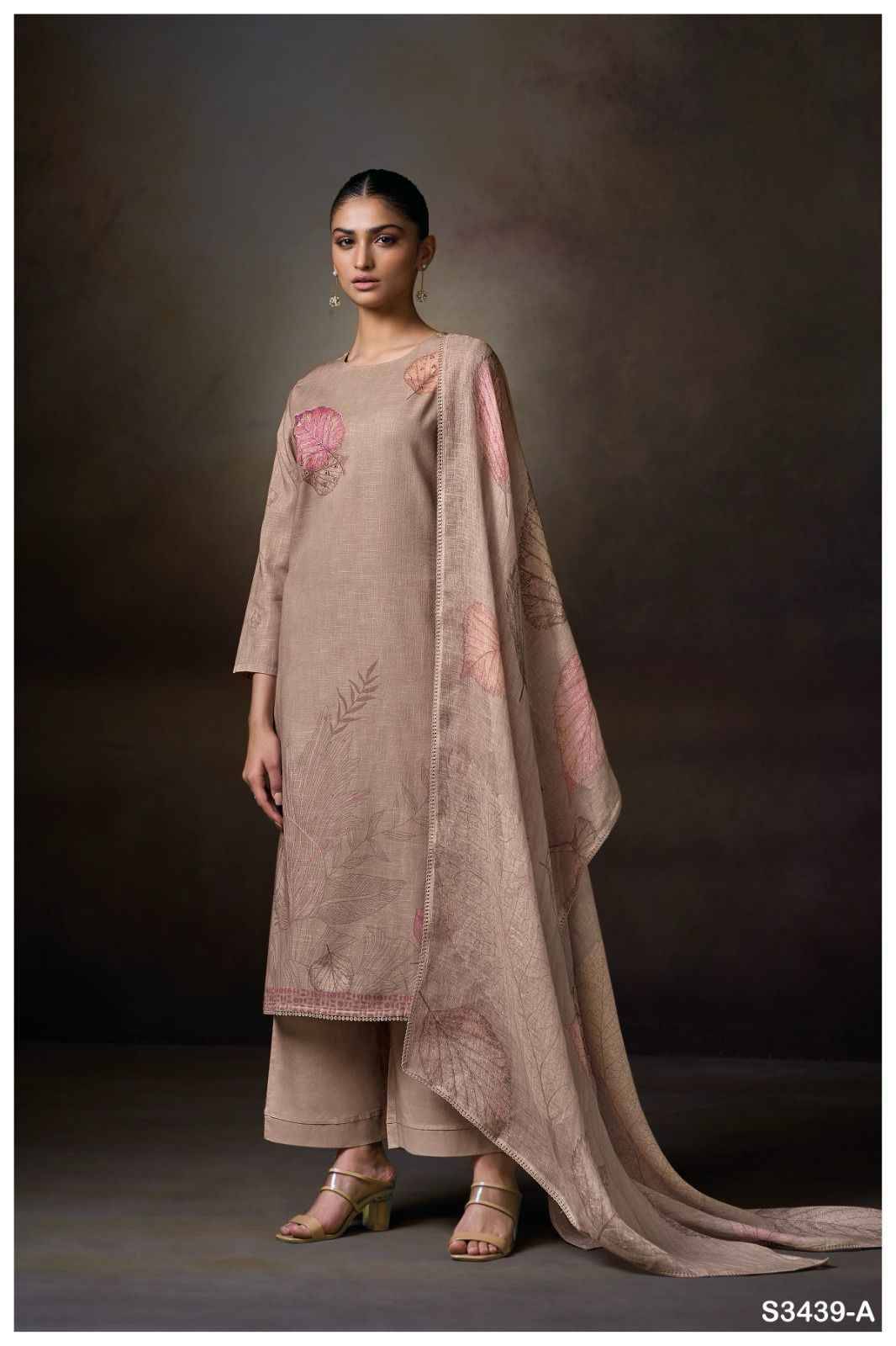 Lexy-3439 By Ganga Fashion 3439-A To 3439-D Series Beautiful Festive Suits Colorful Stylish Fancy Casual Wear & Ethnic Wear Premium Linen Cotton Dresses At Wholesale Price