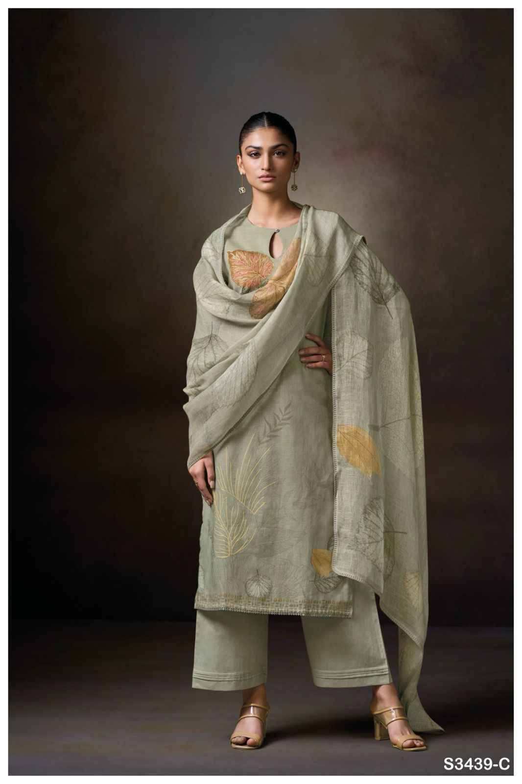 Lexy-3439 By Ganga Fashion 3439-A To 3439-D Series Beautiful Festive Suits Colorful Stylish Fancy Casual Wear & Ethnic Wear Premium Linen Cotton Dresses At Wholesale Price