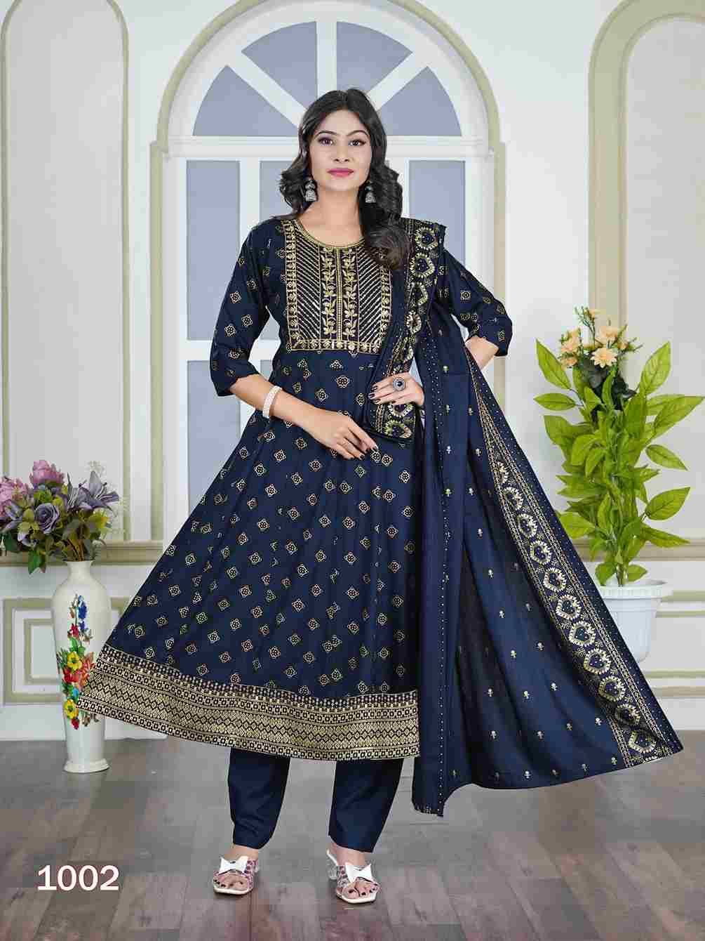 Akira Vol-2 By Padmavati Textiles 1001 To 1008 Series Beautiful Festive Suits Colorful Stylish Fancy Casual Wear & Ethnic Wear Rayon Foil Dresses At Wholesale Price