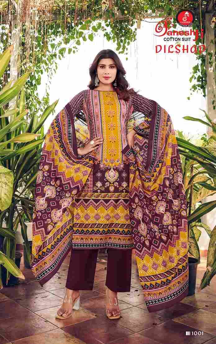 Dilshad Vol-1 By Ganeshji 1001 To 1008 Series Beautiful Festive Suits Stylish Fancy Colorful Party Wear & Occasional Wear Pure Cotton Dresses At Wholesale Price