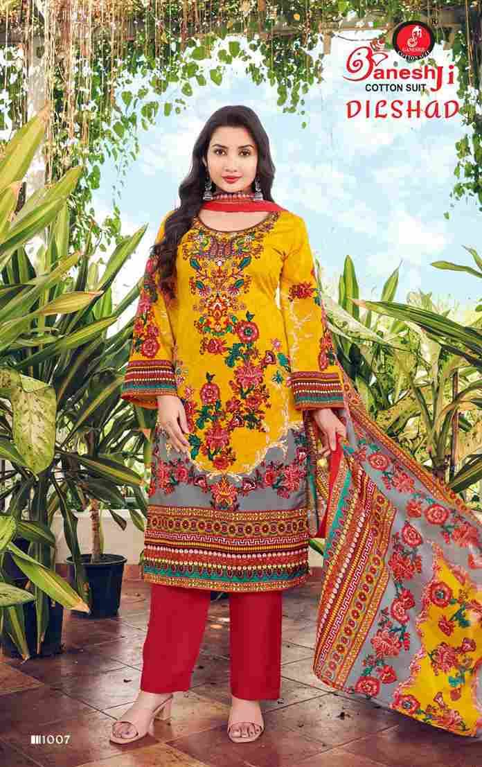 Dilshad Vol-1 By Ganeshji 1001 To 1008 Series Beautiful Festive Suits Stylish Fancy Colorful Party Wear & Occasional Wear Pure Cotton Dresses At Wholesale Price