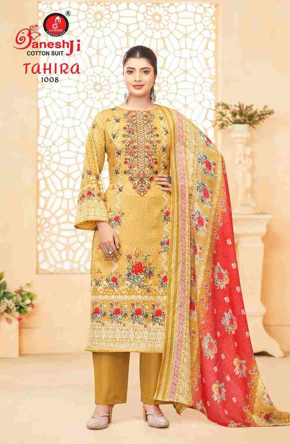Tahira Vol-1 By Ganeshji 1001 To 1008 Series Beautiful Festive Suits Stylish Fancy Colorful Party Wear & Occasional Wear Pure Cotton Dresses At Wholesale Price
