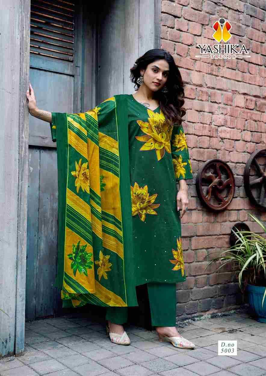 Dua Vol-5 By Yashika Trends 5001 To 5008 Series Beautiful Festive Suits Colorful Stylish Fancy Casual Wear & Ethnic Wear Pure Cotton Print Dresses At Wholesale Price