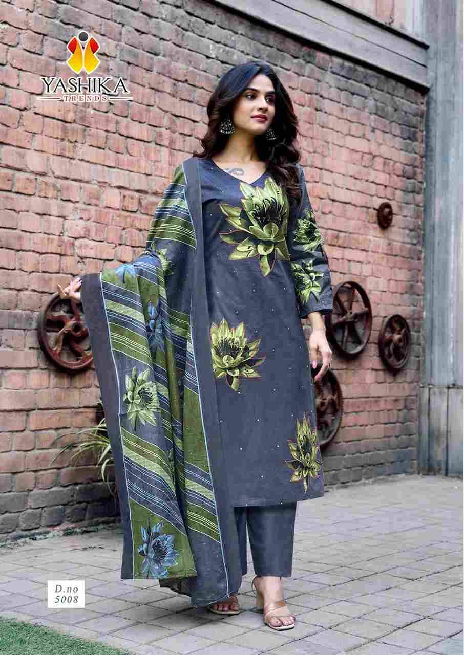 Dua Vol-5 By Yashika Trends 5001 To 5008 Series Beautiful Festive Suits Colorful Stylish Fancy Casual Wear & Ethnic Wear Pure Cotton Print Dresses At Wholesale Price