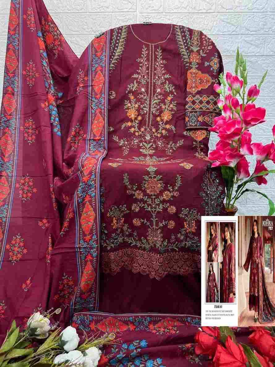 Johra Hit Design 161 By Johra Tex Beautiful Pakistani Suits Colorful Stylish Fancy Casual Wear & Ethnic Wear Viscose Rayon Embroidered Dresses At Wholesale Price