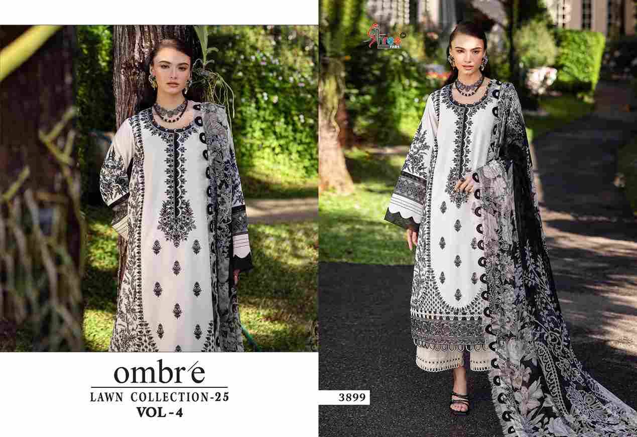 Ombre Lawn Collection-25 Vol-4 By Shree Fabs 3894 To 3900 Series Beautiful Pakistani Suits Stylish Fancy Colorful Party Wear & Occasional Wear Pure Cotton Embroidery Dresses At Wholesale Price