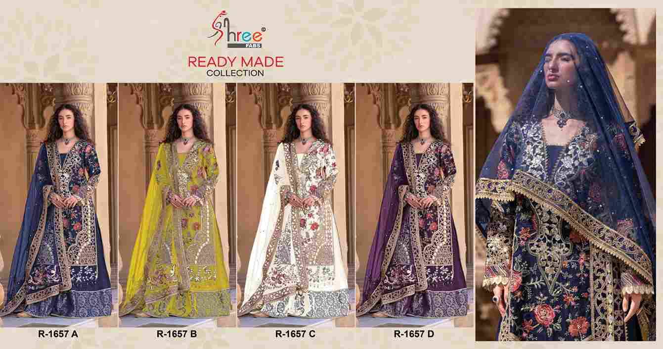 Shree Fabs Hit Design R-1657 Colours By Shree Fabs R-1657-A To R-1657-D Series Designer Pakistani Suits Collection Beautiful Stylish Fancy Colorful Party Wear & Occasional Wear Organza Dresses At Wholesale Price