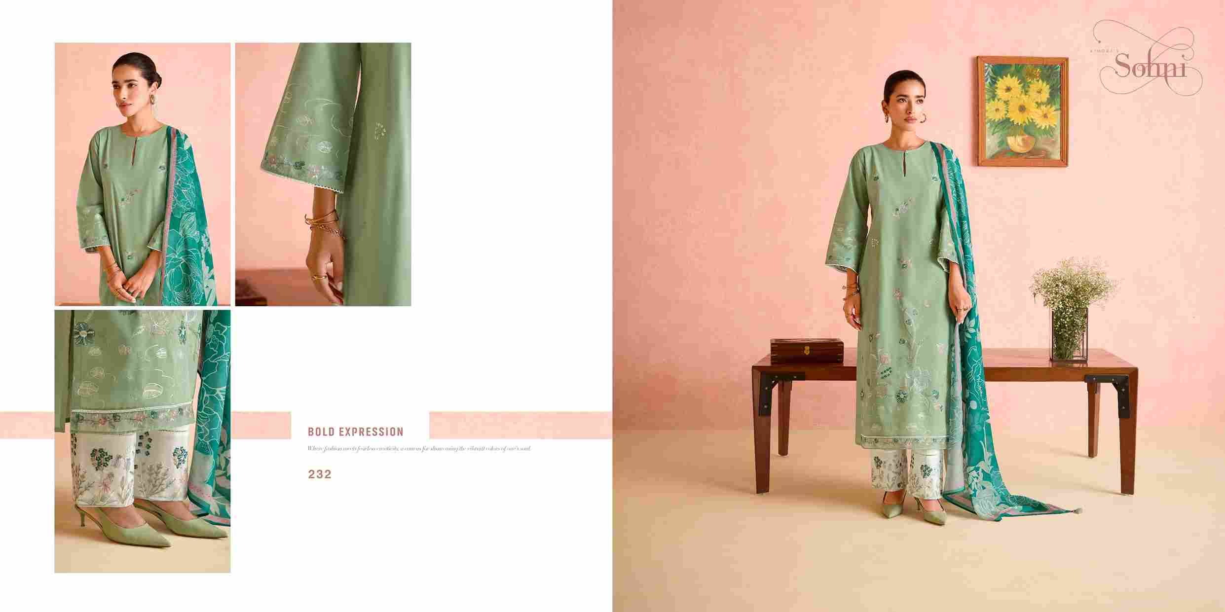 Sunflower By Sohni 231 To 234 Series Beautiful Suits Colorful Stylish Fancy Casual Wear & Ethnic Wear Pure Lawn Embroidery Dresses At Wholesale Price