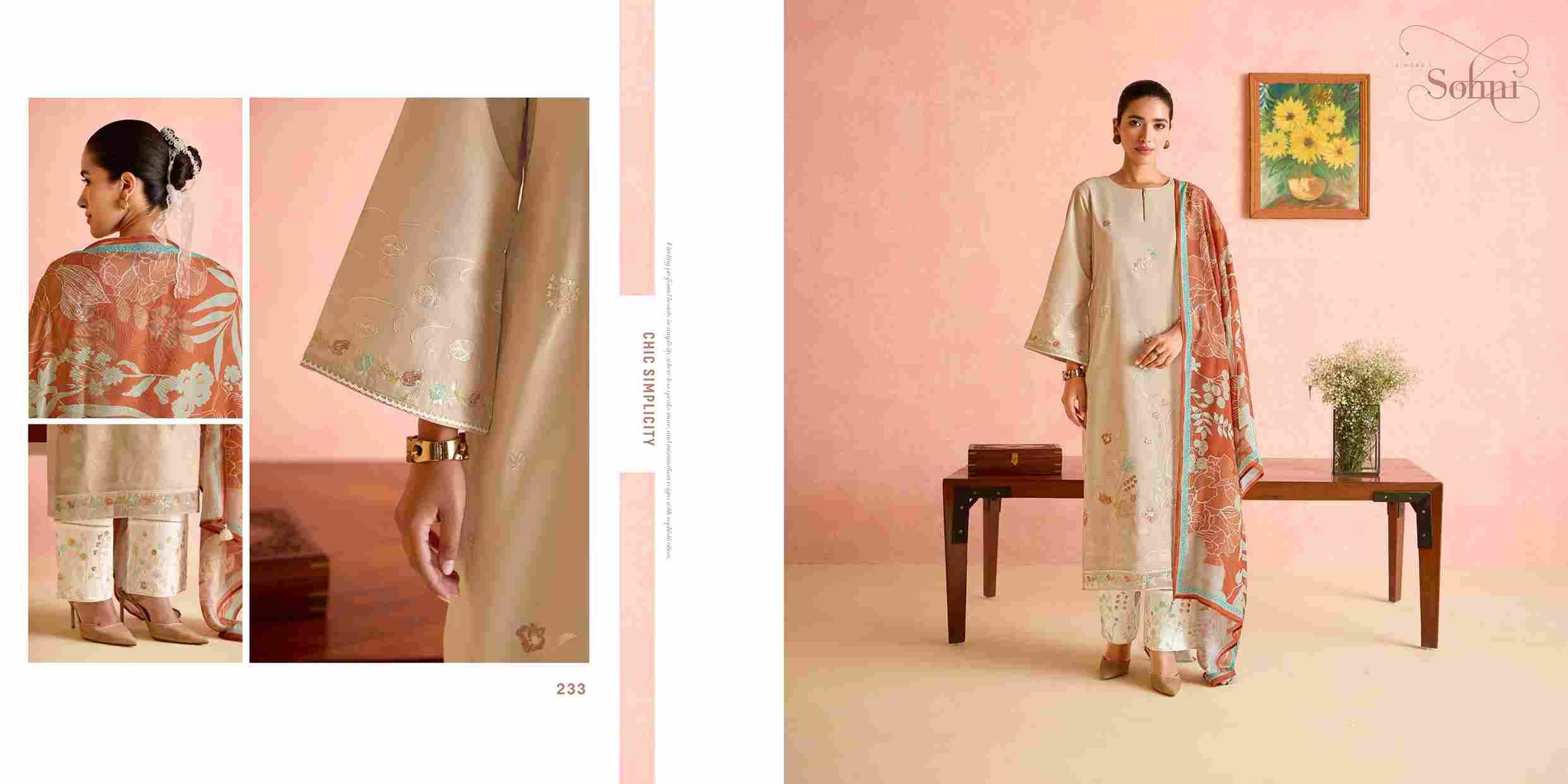 Sunflower By Sohni 231 To 234 Series Beautiful Suits Colorful Stylish Fancy Casual Wear & Ethnic Wear Pure Lawn Embroidery Dresses At Wholesale Price