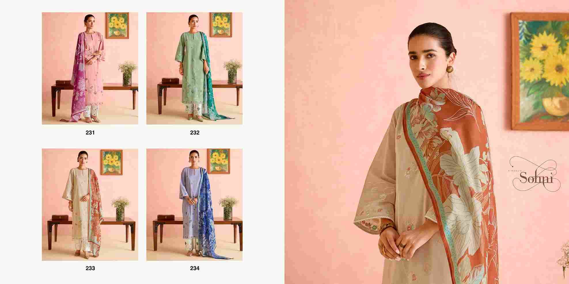 Sunflower By Sohni 231 To 234 Series Beautiful Suits Colorful Stylish Fancy Casual Wear & Ethnic Wear Pure Lawn Embroidery Dresses At Wholesale Price