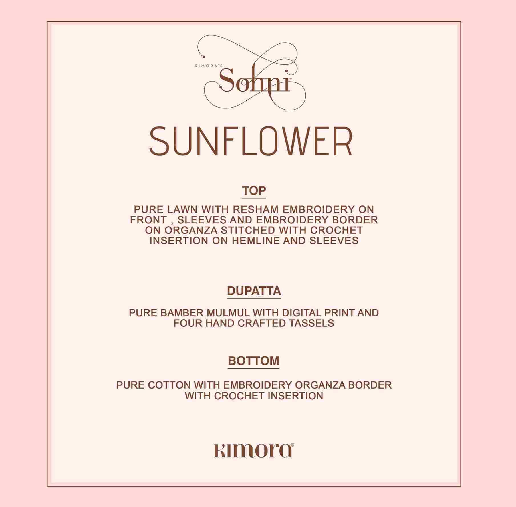 Sunflower By Sohni 231 To 234 Series Beautiful Suits Colorful Stylish Fancy Casual Wear & Ethnic Wear Pure Lawn Embroidery Dresses At Wholesale Price