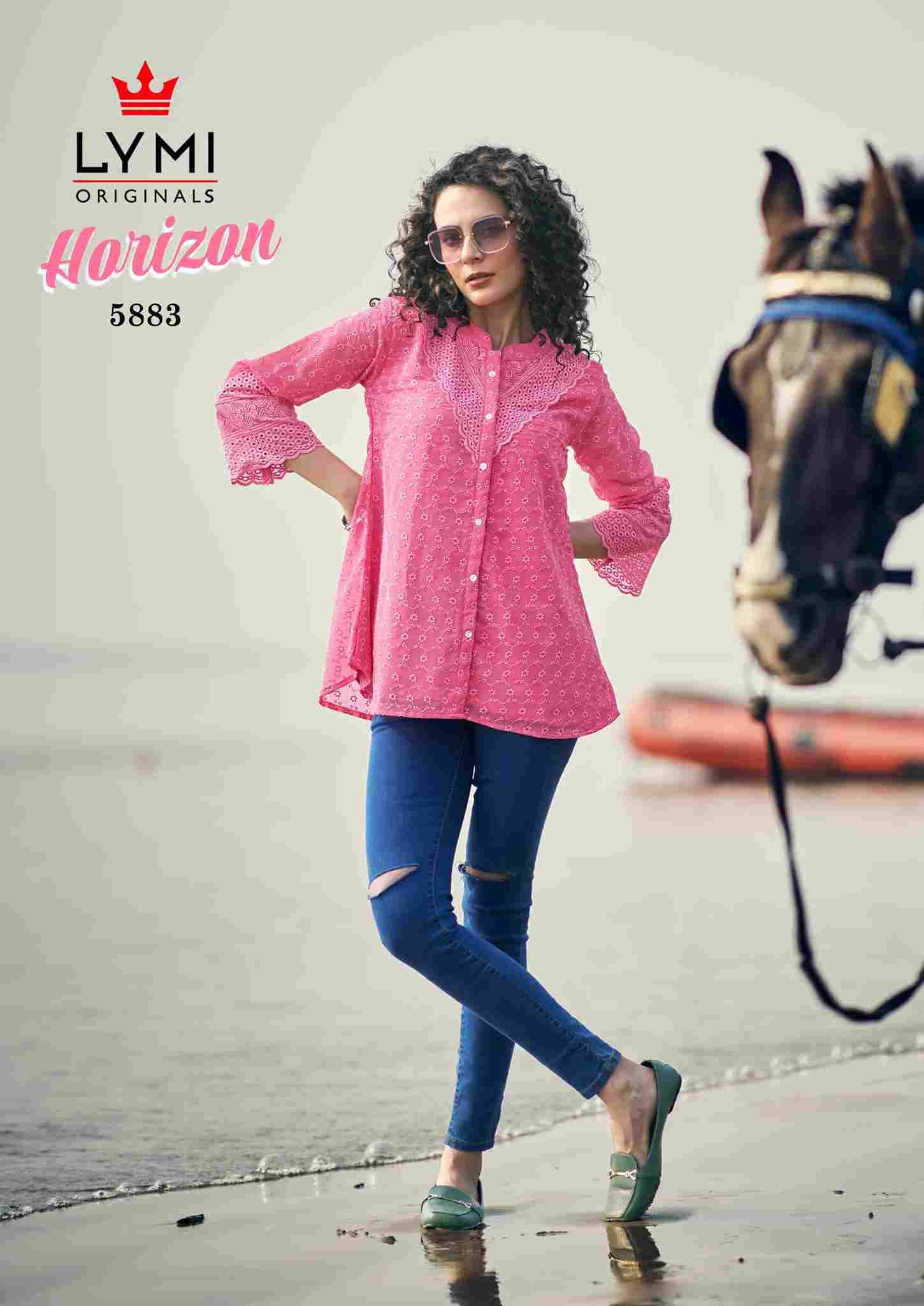 Horizon By Lymi Originals 5881 To 5886 Series Designer Stylish Fancy Colorful Beautiful Party Wear & Ethnic Wear Collection Georgette Tops At Wholesale Price