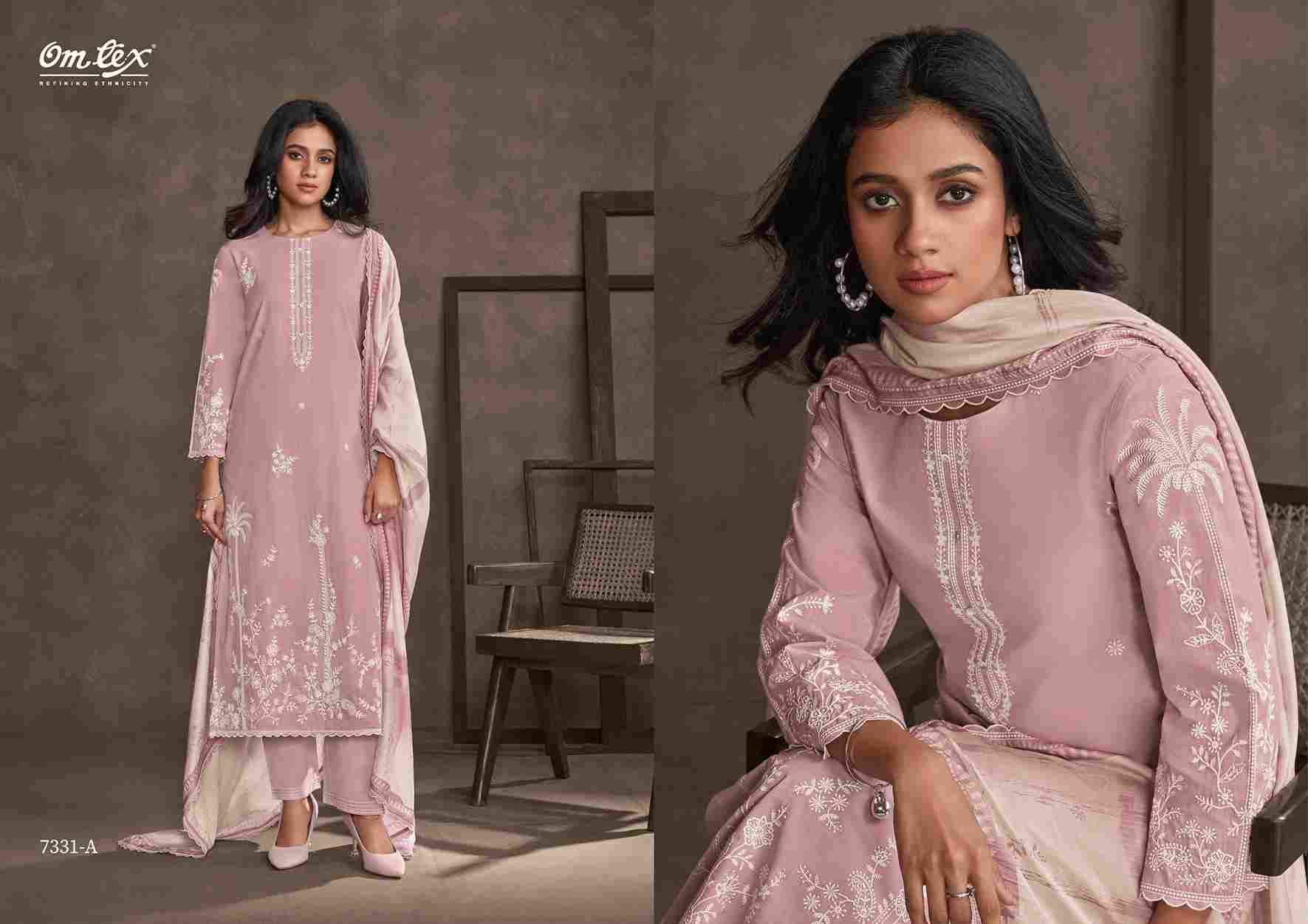 Pearline By Om Tex 7331-A To 7331-C Series Beautiful Suits Stylish Fancy Colorful Party Wear & Ethnic Wear Lawn Cotton Dresses At Wholesale Price