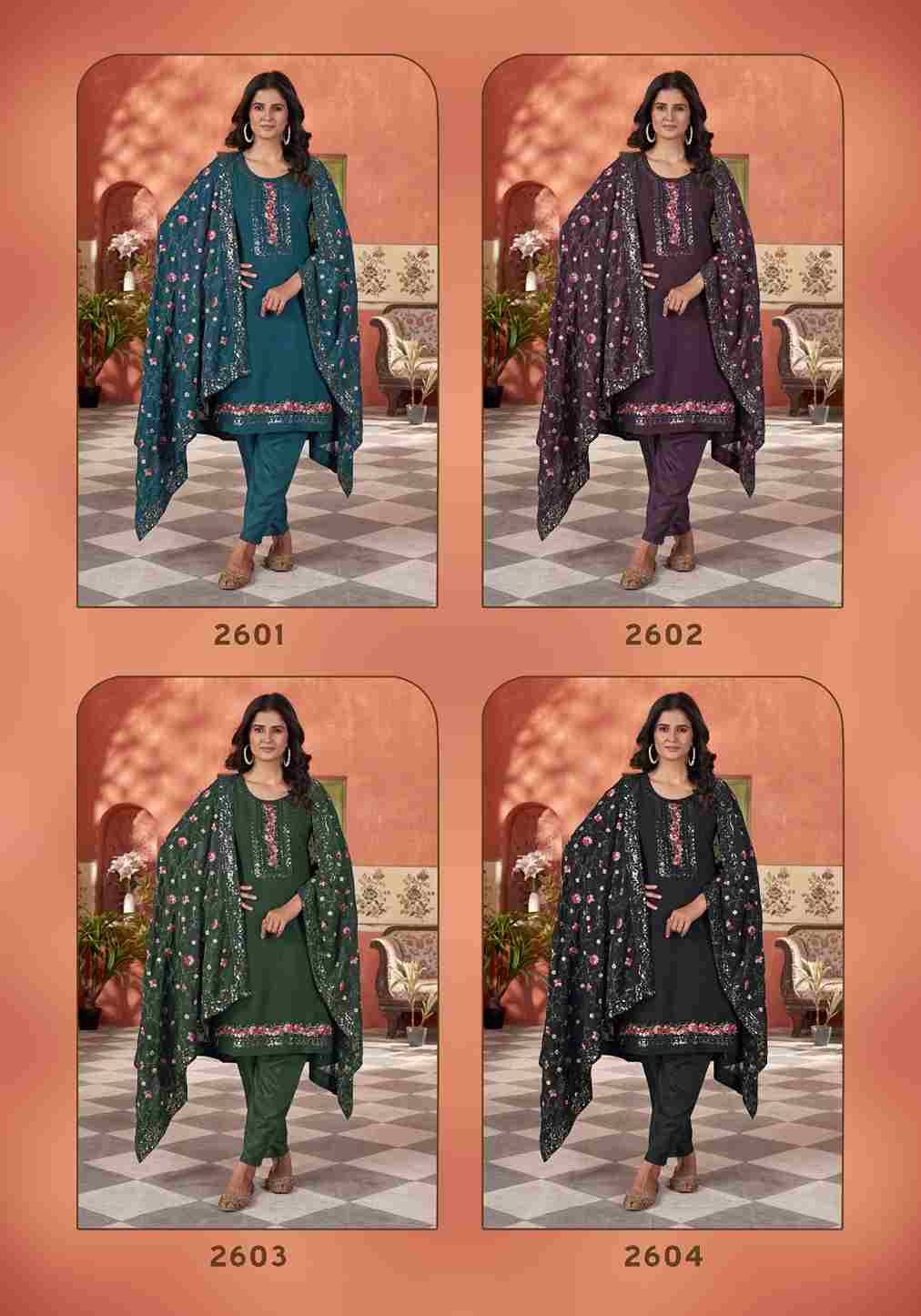 Zeeya Tejaswini By Varni Fabrics 2601 To 2604 Series Beautiful Stylish Festive Suits Fancy Colorful Casual Wear & Ethnic Wear & Ready To Wear Georgette Dresses At Wholesale Price