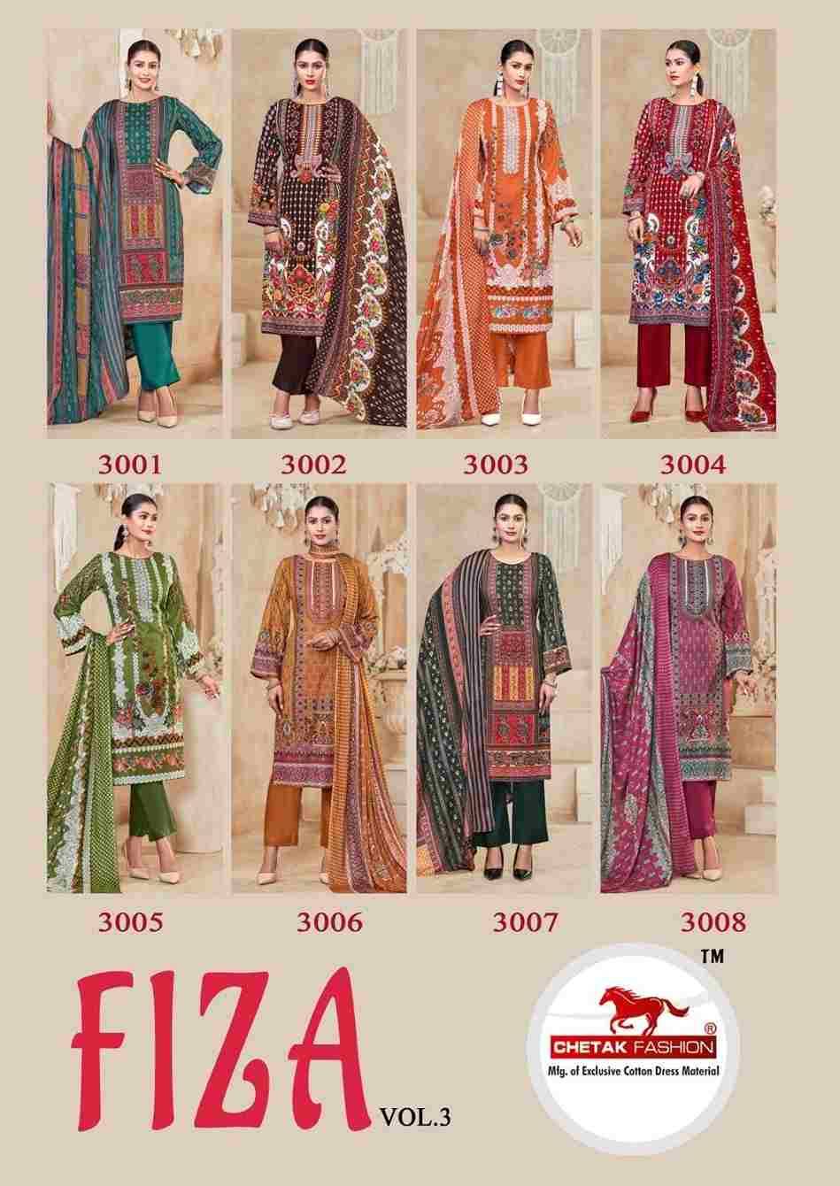 Fiza Vol-3 By Chetak Fashion 3001 To 3008 Series Beautiful Festive Suits Colorful Stylish Fancy Casual Wear & Ethnic Wear Rayon Print Dresses At Wholesale Price