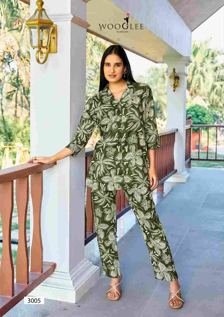 Rolex By Wooglee 3001 To 3006 Series Designer Stylish Fancy Colorful Beautiful Party Wear & Ethnic Wear Collection Heavy Rayon Co-Ord At Wholesale Price