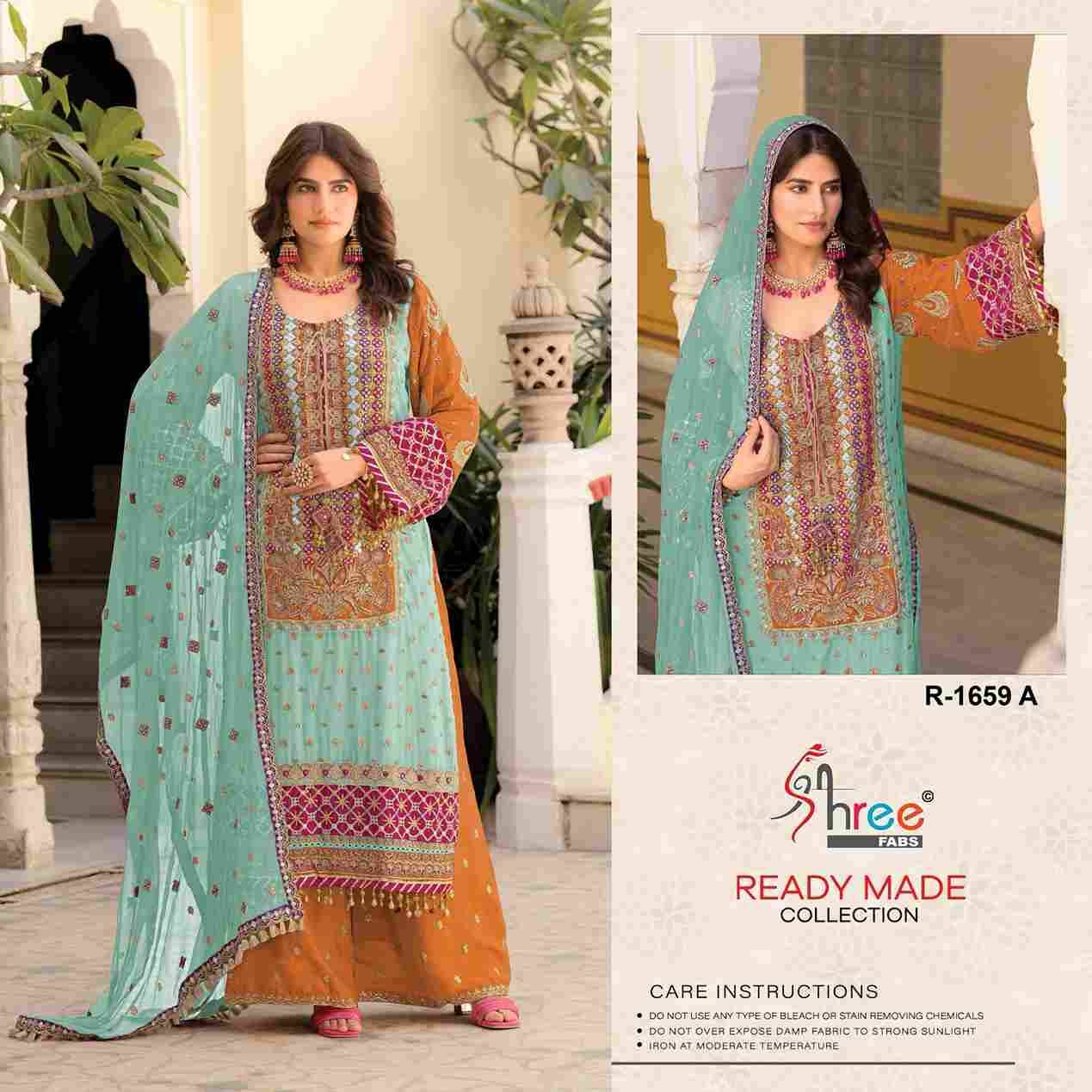 Shree Fabs Hit Design R-1659 Colours By Shree Fabs R-1659-A To R-1659-D Series Wholesale Designer Pakistani Suits Collection Beautiful Stylish Fancy Colorful Party Wear & Occasional Wear Chinnon Dresses At Wholesale Price