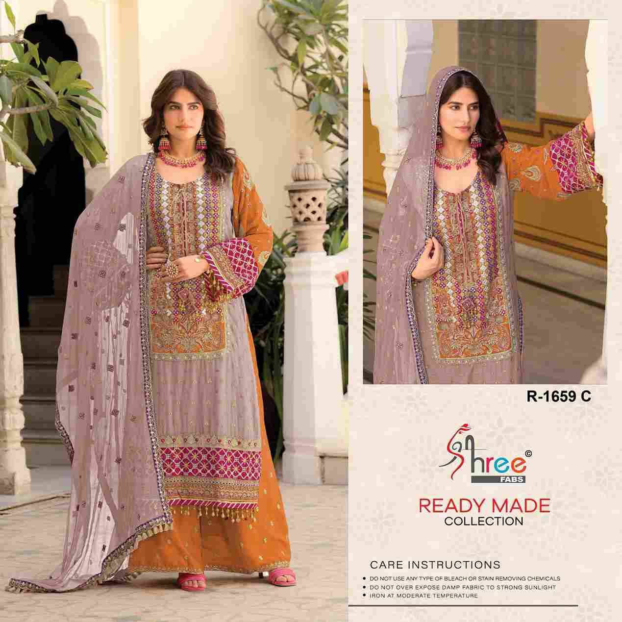 Shree Fabs Hit Design R-1659 Colours By Shree Fabs R-1659-A To R-1659-D Series Wholesale Designer Pakistani Suits Collection Beautiful Stylish Fancy Colorful Party Wear & Occasional Wear Chinnon Dresses At Wholesale Price
