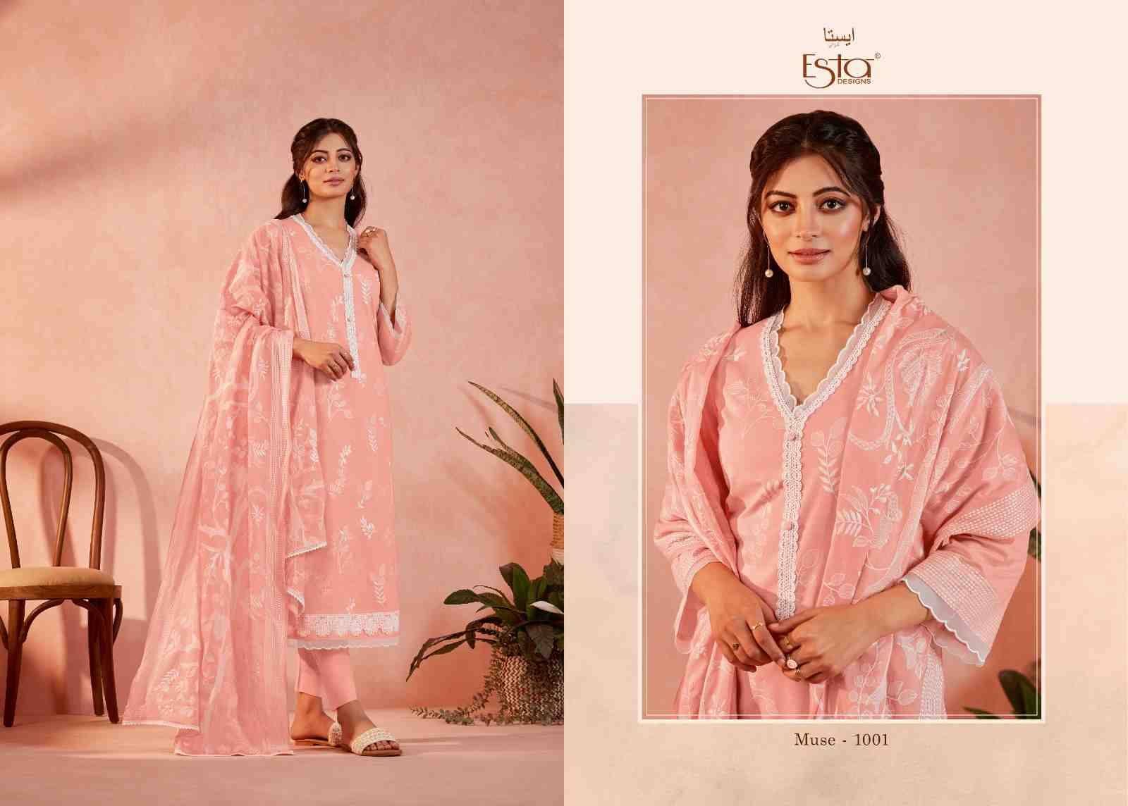 Muse By Esta Designs 1001 To 1008 Series Beautiful Festive Suits Colorful Stylish Fancy Casual Wear & Ethnic Wear Lawn Cotton Dresses At Wholesale Price