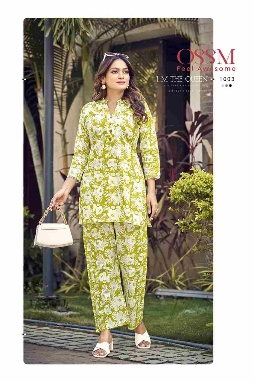 Cotton Beats By Ossm 1001 To 1006 Series Designer Stylish Fancy Colorful Beautiful Party Wear & Ethnic Wear Collection Cotton Print Co-Ord At Wholesale Price