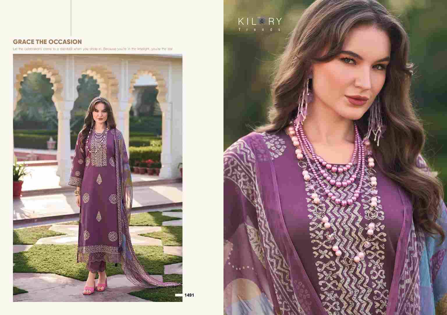 Zarokha Vol-3 By Kilory 1491 To 1498 Series Beautiful Festive Suits Colorful Stylish Fancy Casual Wear & Ethnic Wear Pure Lawn Cotton Dresses At Wholesale Price