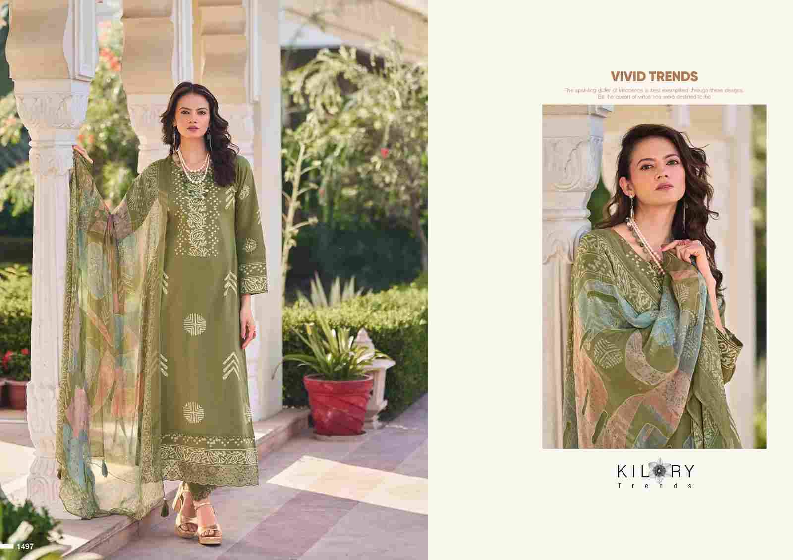 Zarokha Vol-3 By Kilory 1491 To 1498 Series Beautiful Festive Suits Colorful Stylish Fancy Casual Wear & Ethnic Wear Pure Lawn Cotton Dresses At Wholesale Price