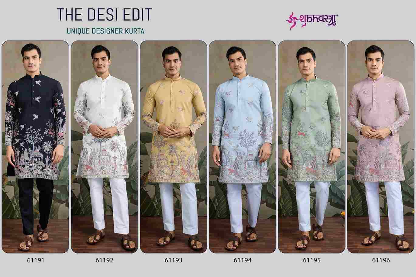 The Desi Edit By Shubhvastra 61191 To 61196 Series Beautiful Colorful Stylish Fancy Casual Wear & Ethnic Wear & Ready To Wear Viscose Silk Kurtas At Wholesale Price
