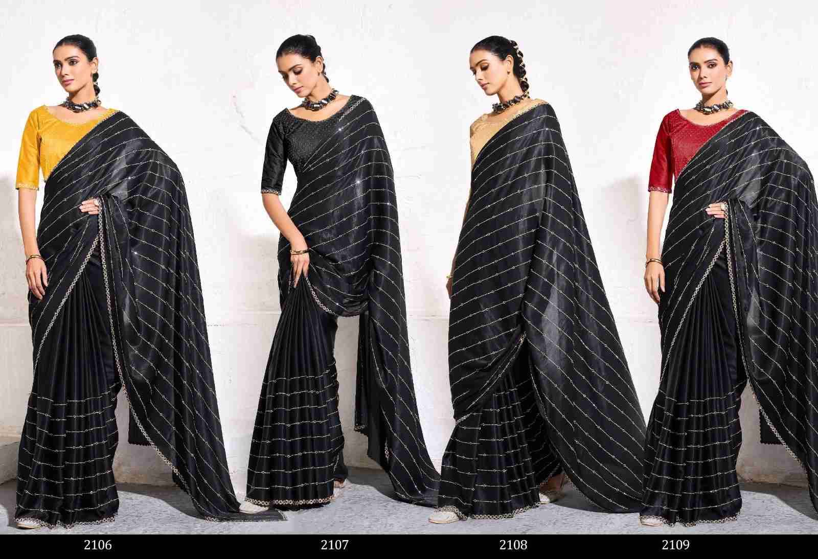 Black Berry By Kala Jamun 2106 To 2109 Series Indian Traditional Wear Collection Beautiful Stylish Fancy Colorful Party Wear & Occasional Wear Satin Sarees At Wholesale Price