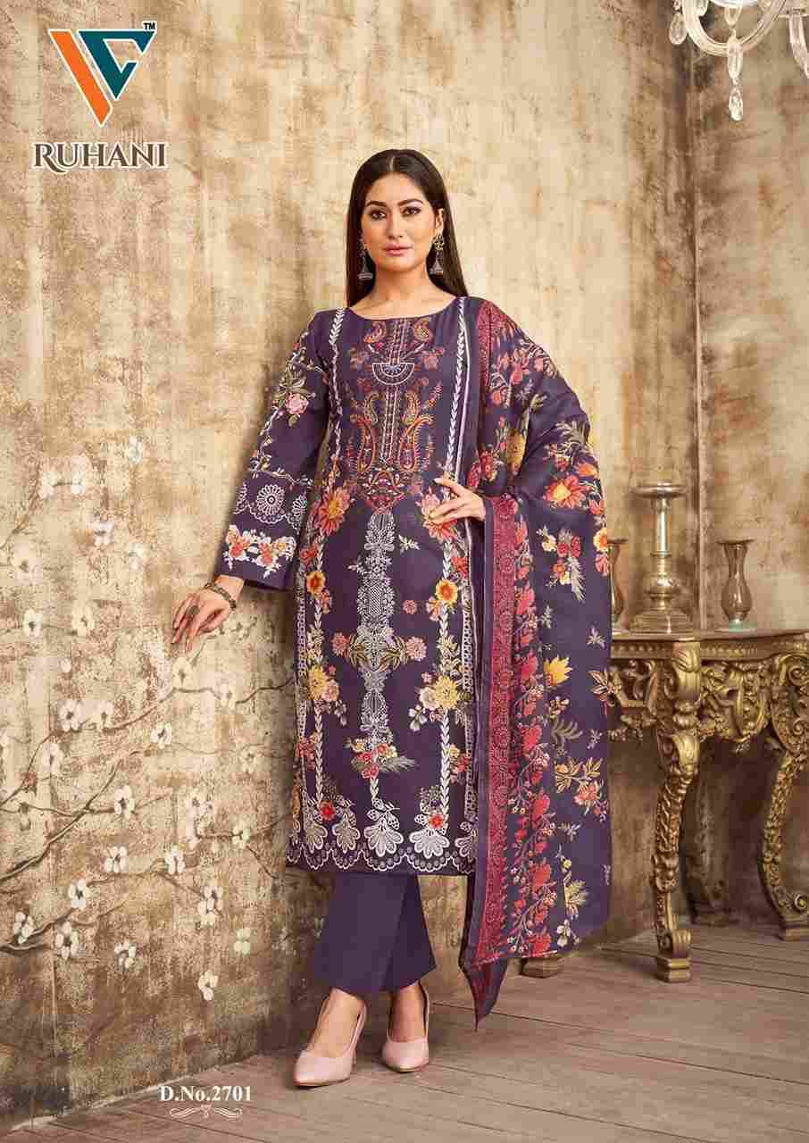 Ruhani Vol-27 By Vandana Creation 2701 To 2708 Series Beautiful Festive Suits Stylish Fancy Colorful Casual Wear & Ethnic Wear Cotton Print Dresses At Wholesale Price