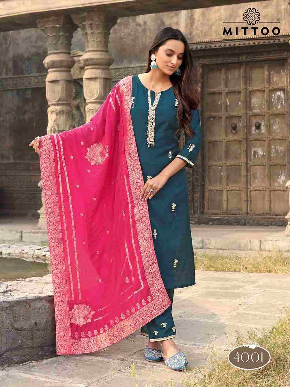 Saundarya By Mittoo 4001 To 4005 Series Beautiful Festive Suits Colorful Stylish Fancy Casual Wear & Ethnic Wear Viscose Dresses At Wholesale Price