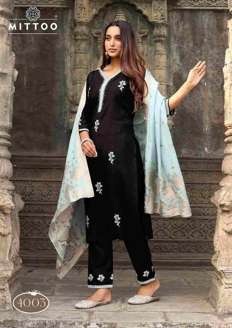 Saundarya By Mittoo 4001 To 4005 Series Beautiful Festive Suits Colorful Stylish Fancy Casual Wear & Ethnic Wear Viscose Dresses At Wholesale Price