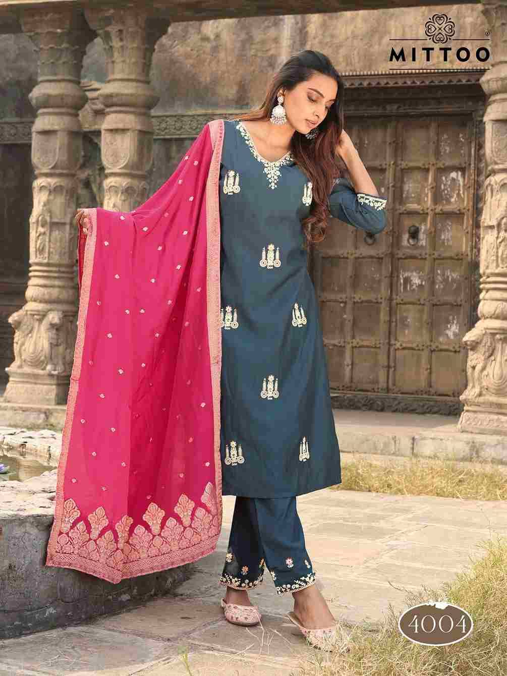 Saundarya By Mittoo 4001 To 4005 Series Beautiful Festive Suits Colorful Stylish Fancy Casual Wear & Ethnic Wear Viscose Dresses At Wholesale Price