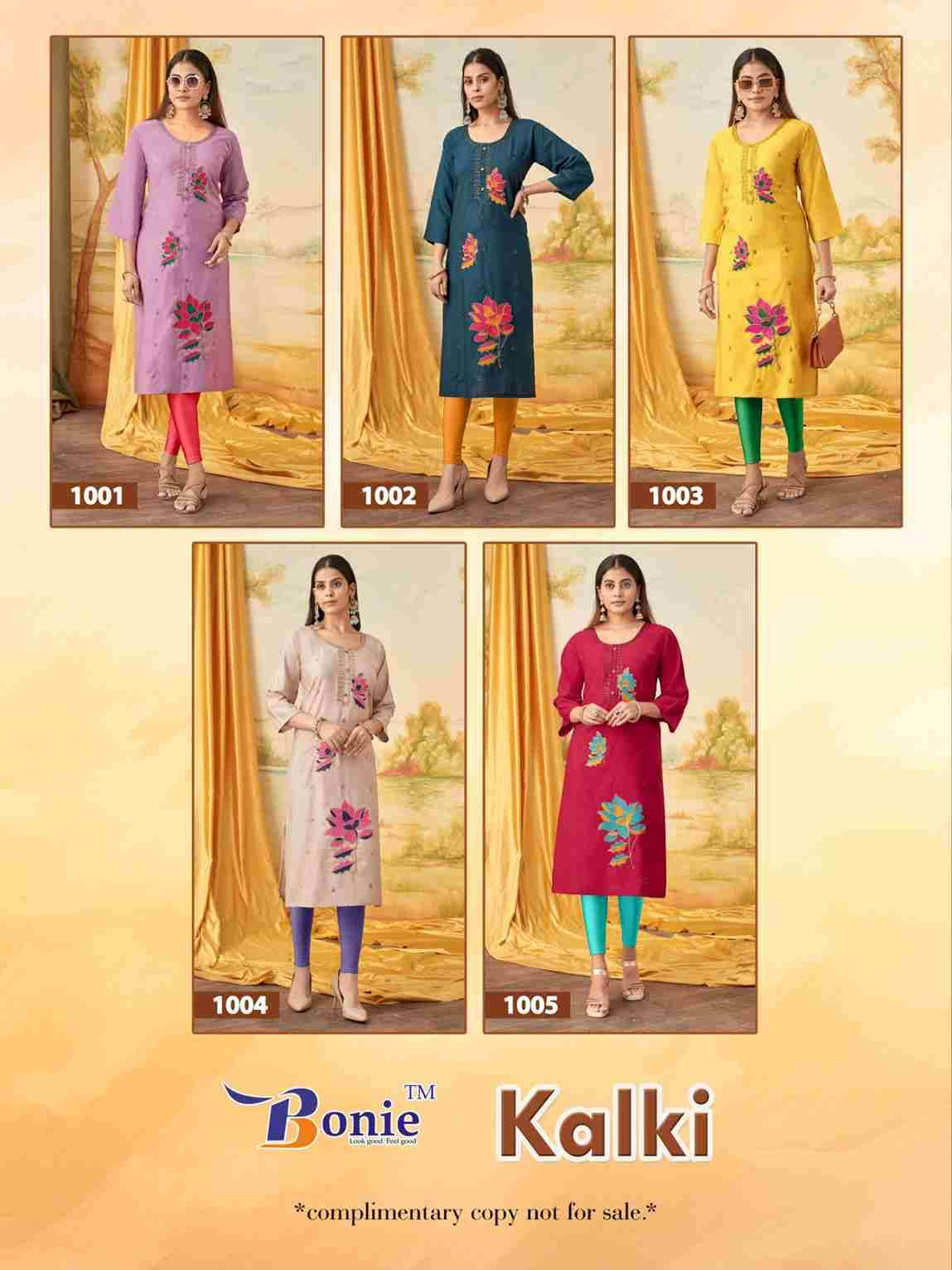 Kalki By Bonie 1001 To 1005 Series Designer Festive Collection Beautiful Stylish Fancy Colorful Party Wear & Occasional Wear Fancy Kurtis At Wholesale Price