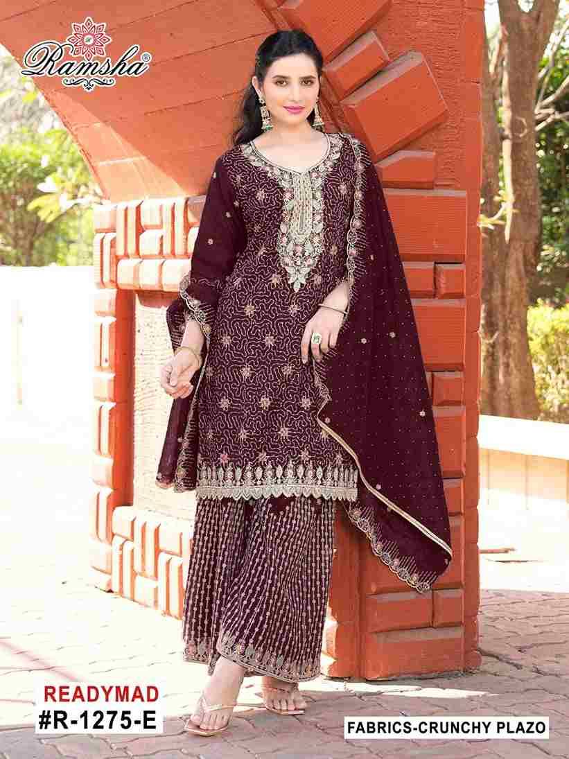 Ramsha 1275 Colours Vol-2 By Ramsha 1275-E To 1275-H Series Beautiful Pakistani Suits Colorful Stylish Fancy Casual Wear & Ethnic Wear Fancy Dresses At Wholesale Price