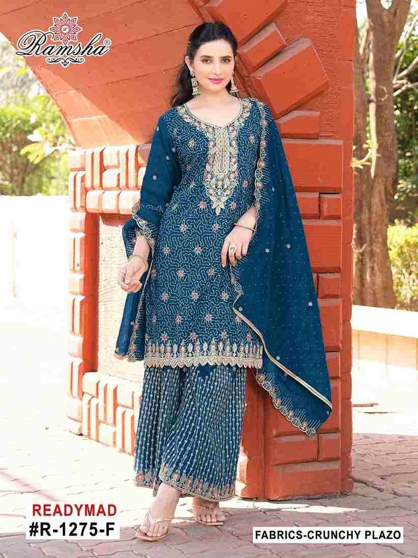 Ramsha 1275 Colours Vol-2 By Ramsha 1275-E To 1275-H Series Beautiful Pakistani Suits Colorful Stylish Fancy Casual Wear & Ethnic Wear Fancy Dresses At Wholesale Price