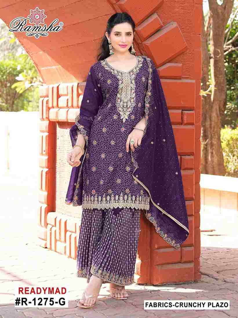 Ramsha 1275 Colours Vol-2 By Ramsha 1275-E To 1275-H Series Beautiful Pakistani Suits Colorful Stylish Fancy Casual Wear & Ethnic Wear Fancy Dresses At Wholesale Price