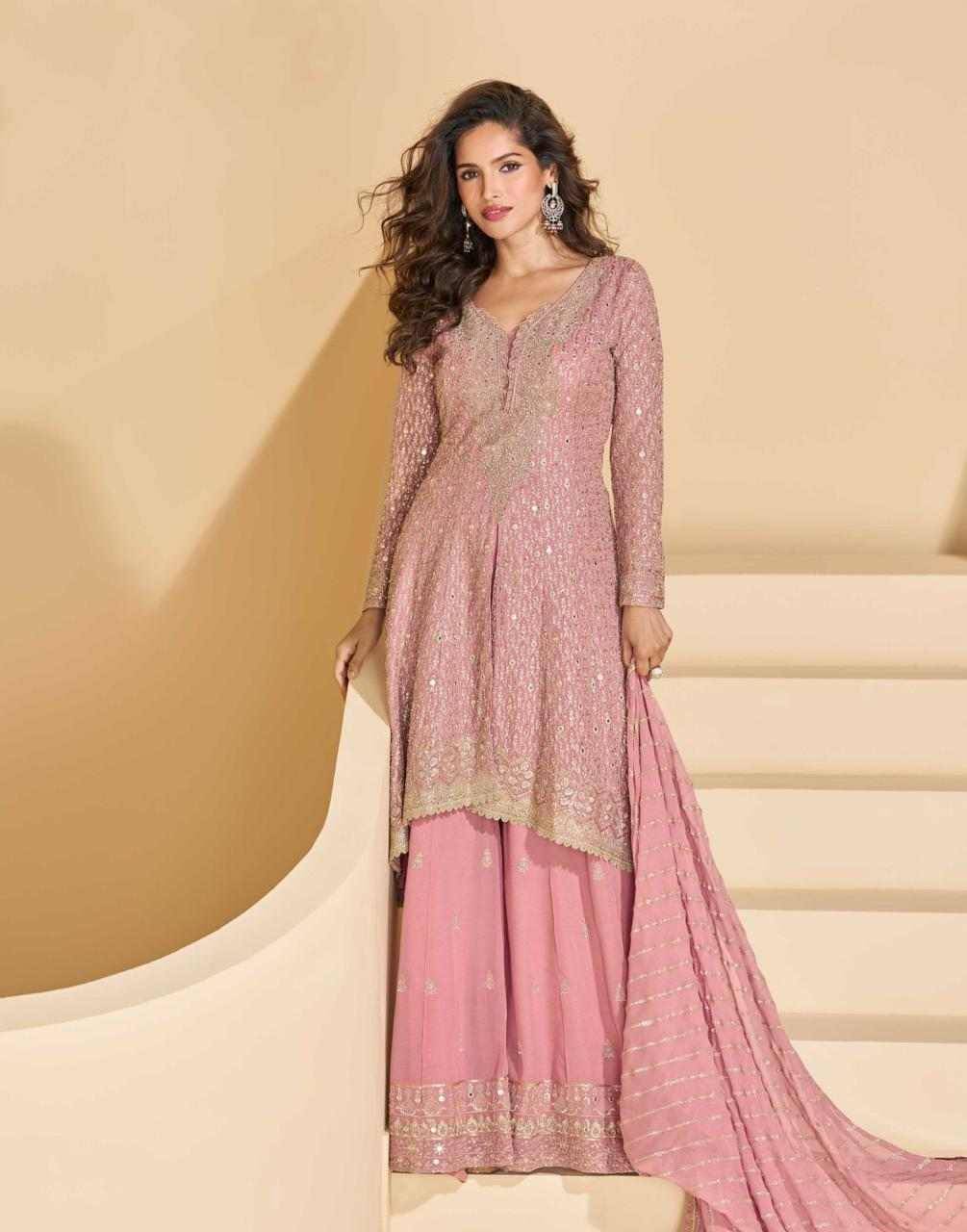 Anokhi By Sayuri 10013 To 10015 Series Beautiful Sharara Suits Colorful Stylish Fancy Casual Wear & Ethnic Wear Georgette Embroidery Dresses At Wholesale Price