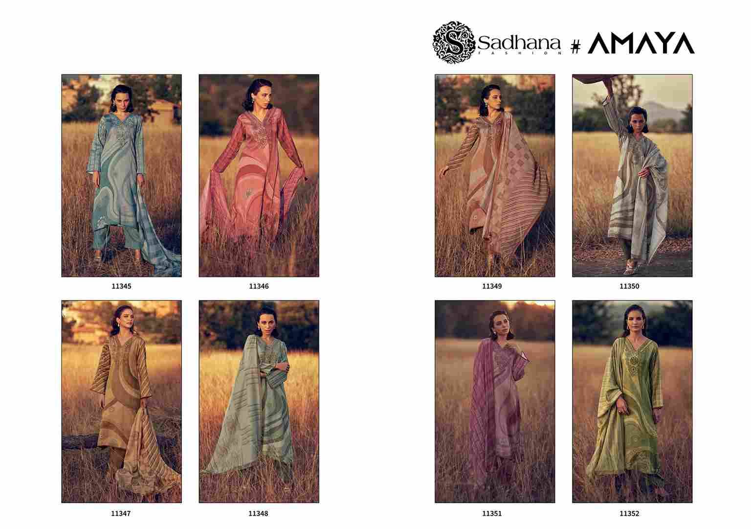 Amaya By Sadhana Fashion 11345 To 11352 Series Designer Festive Suits Beautiful Fancy Stylish Colorful Party Wear & Occasional Wear Pure Jam Cotton Print Dresses At Wholesale Price