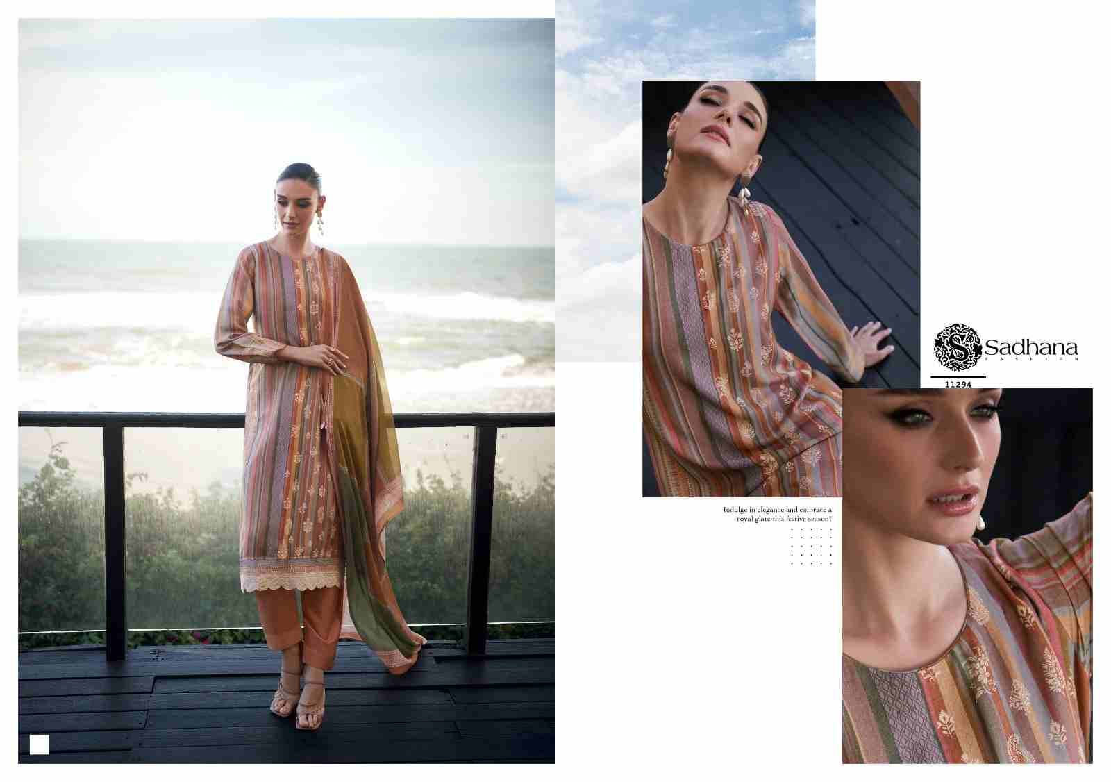 Erika By Sadhana Fashion 11293 To 11298 Series Designer Festive Suits Beautiful Fancy Stylish Colorful Party Wear & Occasional Wear Pure Muslin Silk Print Dresses At Wholesale Price