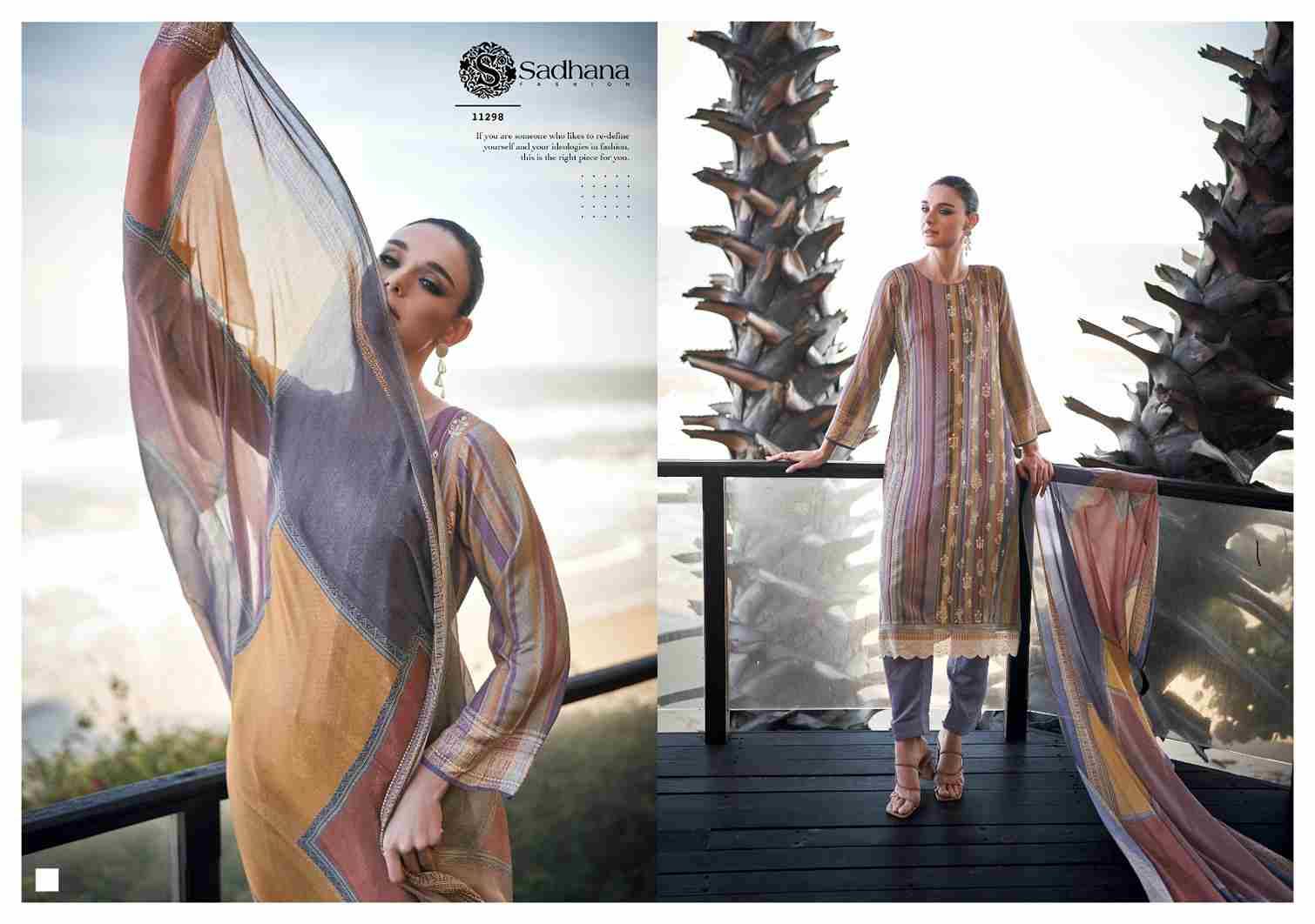 Erika By Sadhana Fashion 11293 To 11298 Series Designer Festive Suits Beautiful Fancy Stylish Colorful Party Wear & Occasional Wear Pure Muslin Silk Print Dresses At Wholesale Price
