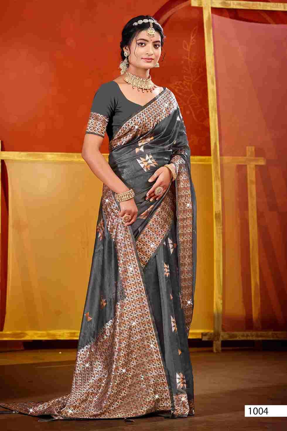 Pragati By Saroj 1001 To 1006 Series Indian Traditional Wear Collection Beautiful Stylish Fancy Colorful Party Wear & Occasional Wear Soft Organza Sarees At Wholesale Price