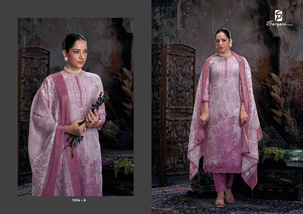 Tashi By Sargam Prints 1004-A To 1004-D Series Beautiful Festive Suits Colorful Stylish Fancy Casual Wear & Ethnic Wear Pure Linen Dresses At Wholesale Price