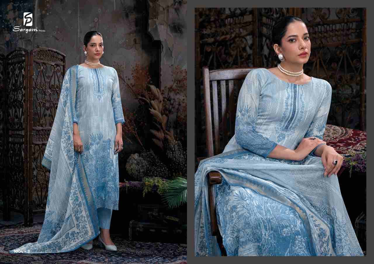 Tashi By Sargam Prints 1004-A To 1004-D Series Beautiful Festive Suits Colorful Stylish Fancy Casual Wear & Ethnic Wear Pure Linen Dresses At Wholesale Price
